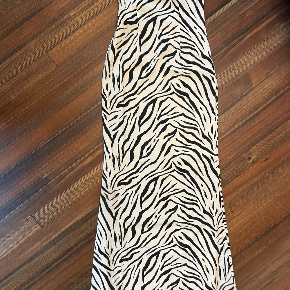 Peppermayo Black and White Maxi Trumpet Skirt